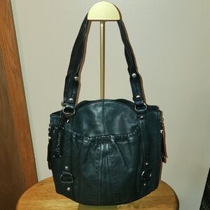B. Makowsky Leather Shoulder Bag